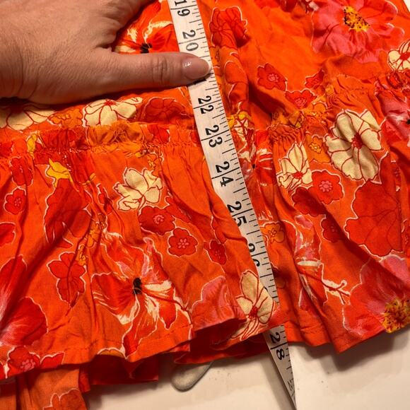 Z&L Europe Red Floral Tiered Mini Summer Dress Small NWOT - Picture 8 of 8